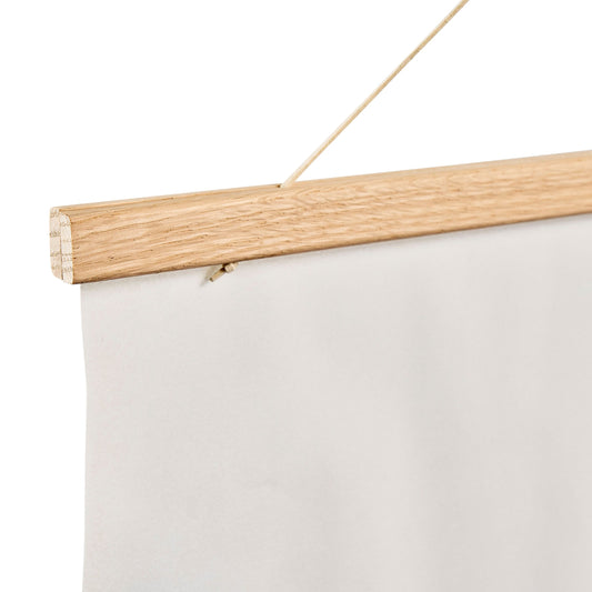 Les baguettes en bois de chêne dédiées à nos affiches