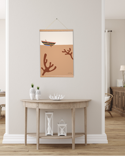 Les baguettes en bois de chêne dédiées à nos affiches