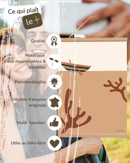 Affiche à remplir “Vos plus beaux moments en couple", réversible et joyeusement illustrée par La Jovialerie