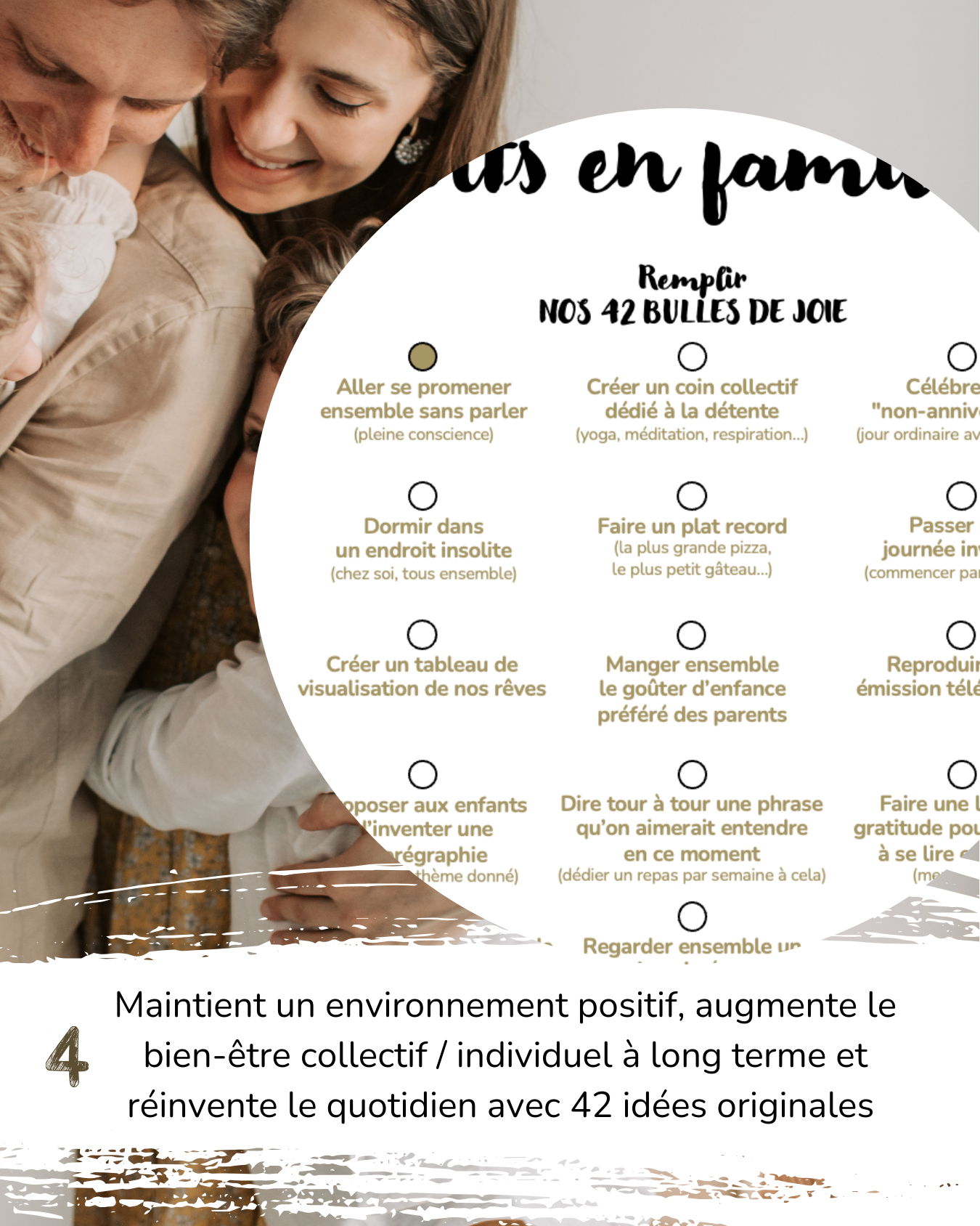 Affiche à remplir “Vos plus beaux moments en famille”, réversible et joyeusement illustrée par La Jovialerie