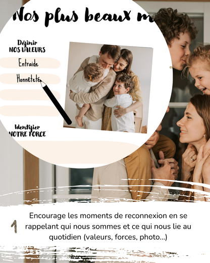 Affiche à remplir “Vos plus beaux moments en famille”, réversible et joyeusement illustrée par La Jovialerie